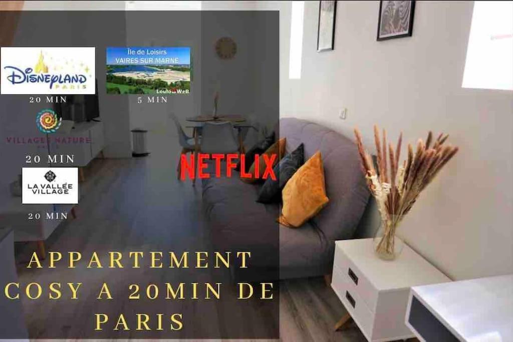 Appartement Duplex Proche Disney Et Paris Vaires-sur-Marne Exterior foto